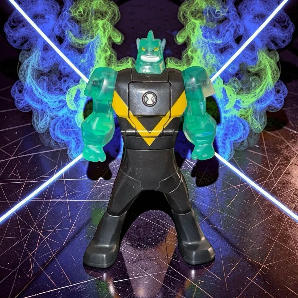 Ben 10 Transforming Ben, Omni Shock, Rock, Hex,  Vilgax, XLR8 Battle Figures A56